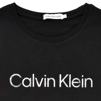 Calvin Klein Jeans INSTITUTIONAL SILVER LOGO T-SHIRT DRESS Czarny