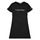 tekstylia Dziewczynka Sukienki krótkie Calvin Klein Jeans INSTITUTIONAL SILVER LOGO T-SHIRT DRESS Czarny