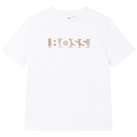 tekstylia Chłopiec T-shirty z krótkim rękawem BOSS CHIFANERA Biały