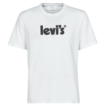 tekstylia Męskie T-shirty z krótkim rękawem Levi's SS RELAXED FIT TEE Poster / Logo / Biały