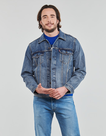 tekstylia Męskie Kurtki jeansowe Levi's THE TRUCKER JACKET Niebieski