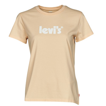 tekstylia Damskie T-shirty z krótkim rękawem Levi's THE PERFECT TEE Seasonal / Poster / Logo / Brzoskwinia