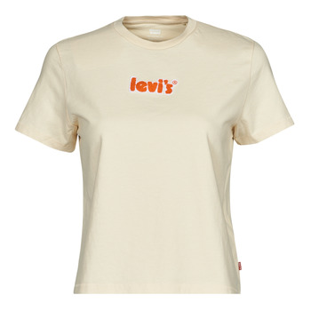 tekstylia Damskie T-shirty z krótkim rękawem Levi's GRAPHIC CLASSIC TEE Chenille / Poster / Logo / Angora