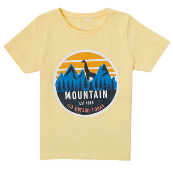 tekstylia Chłopiec T-shirty z krótkim rękawem Name it NMMDAC Żółty