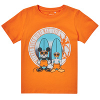 tekstylia Chłopiec T-shirty z krótkim rękawem Name it NMMMICKEY MICAH Pomarańczowy
