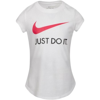 tekstylia Dziewczynka T-shirty z krótkim rękawem Nike CAMISETA MANGA CORTA NIA  36F245 Biały