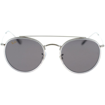 Zegarki & Biżuteria  Dziecko okulary przeciwsłoneczne Ray-ban Occhiali da Sole  Round Double Bridge RB3647N 9211B1 Srebrny