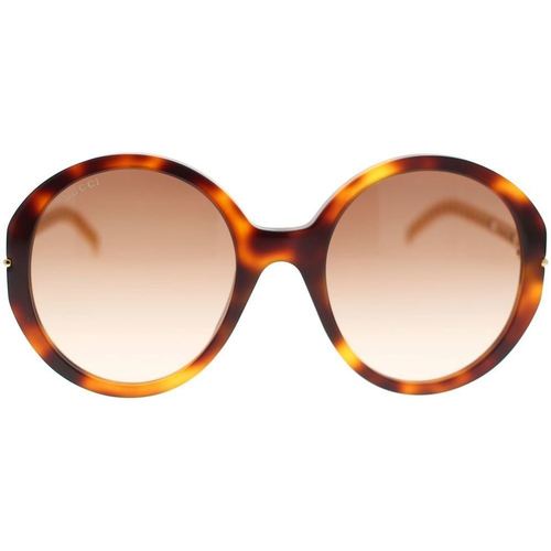 Zegarki & Biżuteria  Damskie okulary przeciwsłoneczne Gucci Occhiali da Sole  GG0726S 002 Brązowy