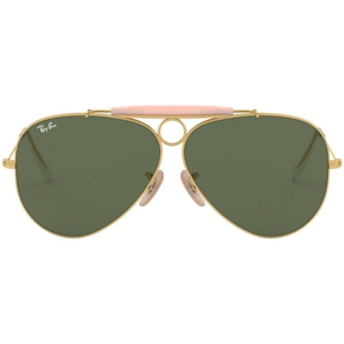 Zegarki & Biżuteria  okulary przeciwsłoneczne Ray-ban Occhiali da Sole  RB3138 001 Shooter Arista G15 Green Złoty