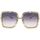 Zegarki & Biżuteria  Damskie okulary przeciwsłoneczne Gucci Occhiali da Sole  con catena GG1033S 002 Złoty