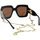 Zegarki & Biżuteria  Damskie okulary przeciwsłoneczne Gucci Occhiali da Sole  con Catena GG1022S 005 Czarny