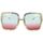 Zegarki & Biżuteria  Damskie okulary przeciwsłoneczne Gucci Occhiali da Sole  con Catena GG1033S 003 Złoty