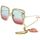 Zegarki & Biżuteria  Damskie okulary przeciwsłoneczne Gucci Occhiali da Sole  con Catena GG1033S 003 Złoty