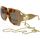 Zegarki & Biżuteria  Damskie okulary przeciwsłoneczne Gucci Occhiali da Sole  con Catena GG1022S 003 Brązowy