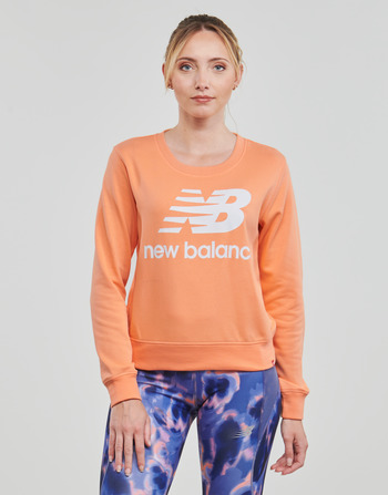 tekstylia Damskie Bluzy New Balance ESSENTIALS CREW Pomarańczowy