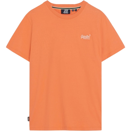 tekstylia Męskie T-shirty z krótkim rękawem Superdry 235471 Pomarańczowy