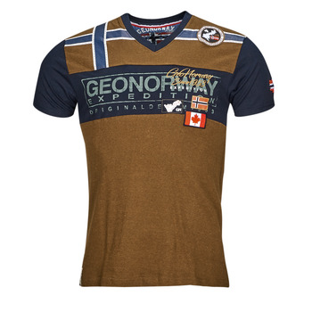 tekstylia Męskie T-shirty z krótkim rękawem Geographical Norway JARADOCK Taupe