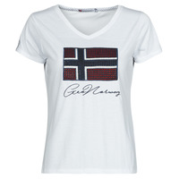 tekstylia Damskie T-shirty z krótkim rękawem Geographical Norway JOISETTE Biały