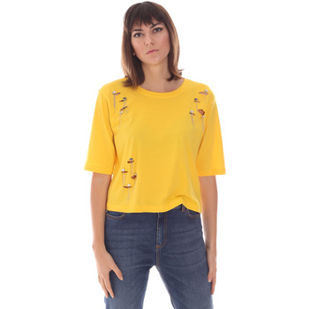 tekstylia Damskie T-shirty i Koszulki polo Jijil JPI20TS389 Żółty