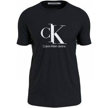 tekstylia Męskie T-shirty z krótkim rękawem Calvin Klein Jeans J30J319713 Czarny