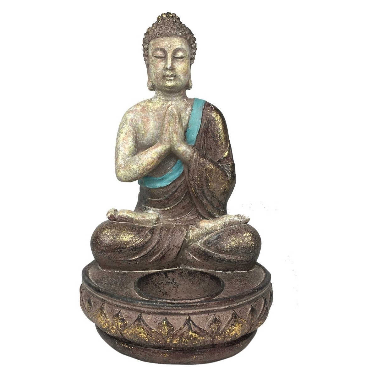 Dom Statuetki i figurki  Signes Grimalt Postacie Buddha Siedzi Modlenie Szary