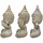Dom Statuetki i figurki  Signes Grimalt Rysunek Buda 3 Jednostki Szary