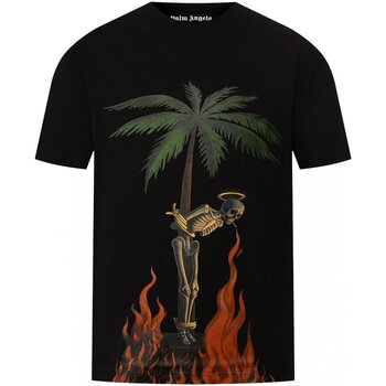 tekstylia Męskie T-shirty z krótkim rękawem Palm Angels PMAA001R204130341088 Czarny