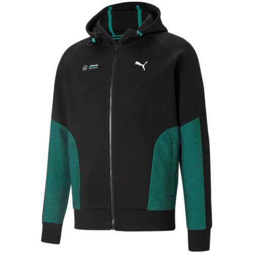 tekstylia Męskie Bluzy dresowe Puma Mercedes-AMG Petronas F1 Hooded Sweat Jacket Czarny