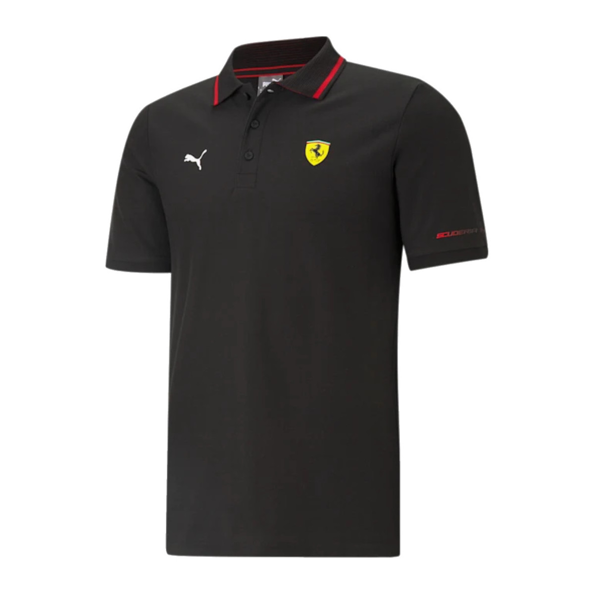 tekstylia Męskie Koszulki polo z krótkim rękawem Puma Scuderia Ferrari Race Polo Czarny