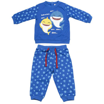 tekstylia Dziecko Zestawy dresowe Baby Shark 2200006327 Niebieski