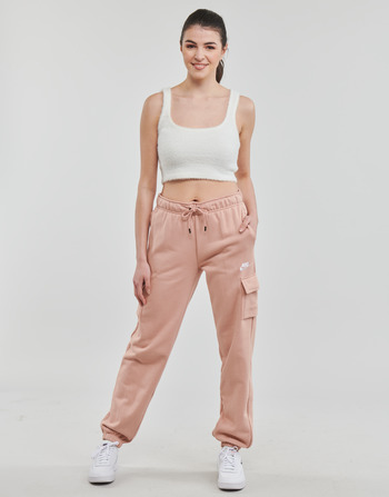 tekstylia Damskie Spodnie dresowe Nike Mid-Rise Cargo Pants Różowy / Whisper / Biały