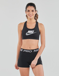 tekstylia Damskie Biustonosze Nike Swoosh Medium-Support Non-Padded Graphic Sports Bra Czarny / Biały / Szary