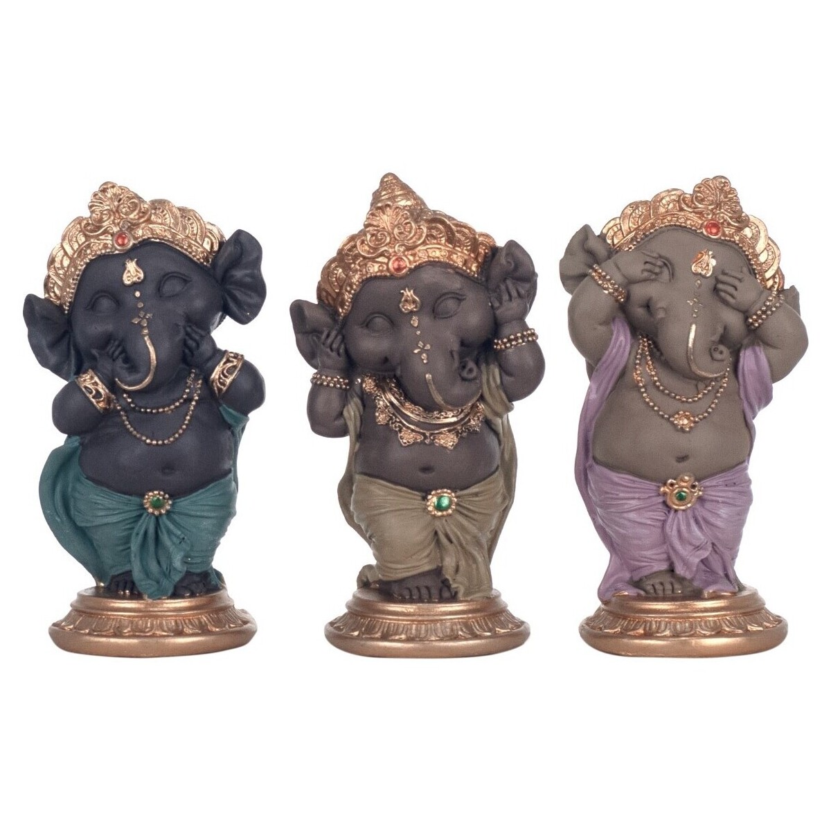 Dom Statuetki i figurki  Signes Grimalt Rysunek Ganesha 3 Jednostki Wielokolorowy