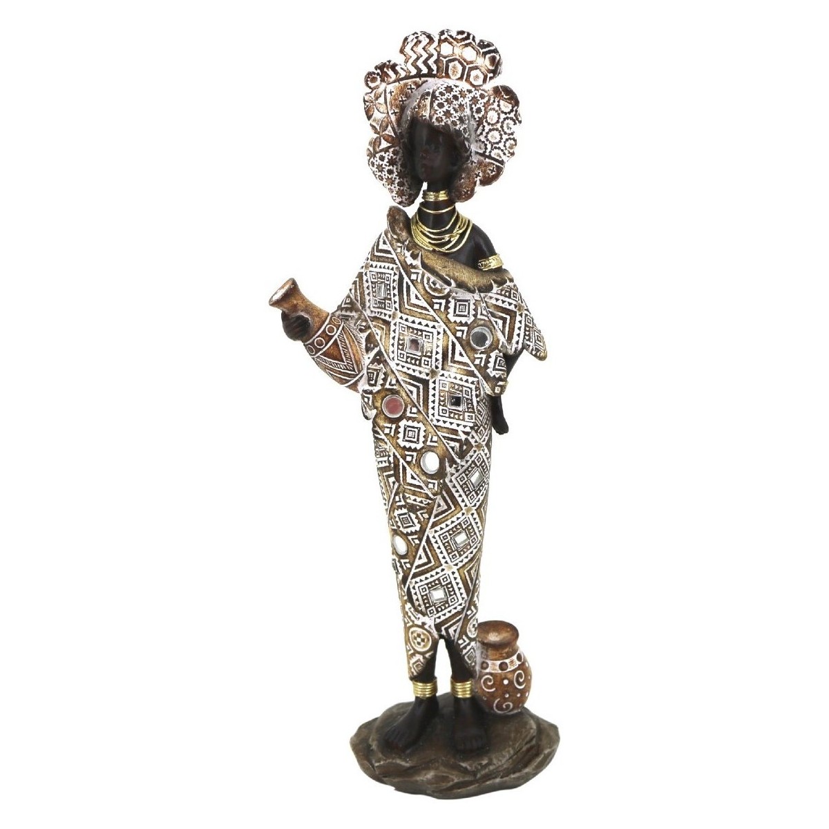 Dom Statuetki i figurki  Signes Grimalt Figura Afrykańska Szary
