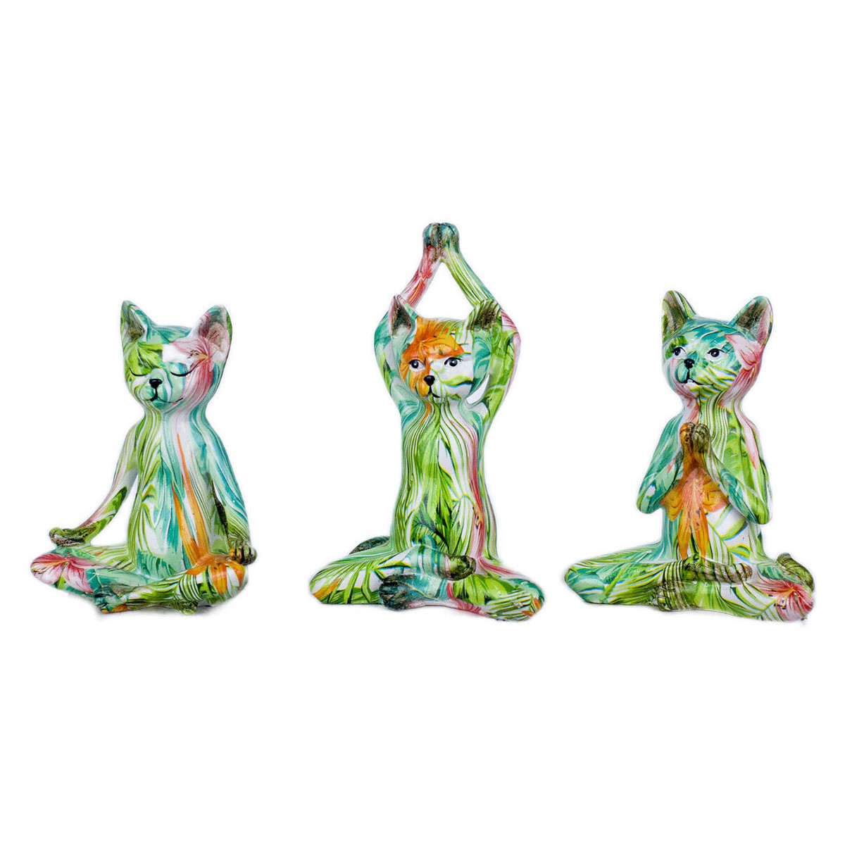 Dom Statuetki i figurki  Signes Grimalt Rysunek Cat 3 Undiades Zielony