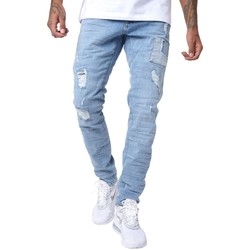tekstylia Męskie Jeansy slim fit Project X Paris Jeans skinny avec empiècements style patch Niebieski