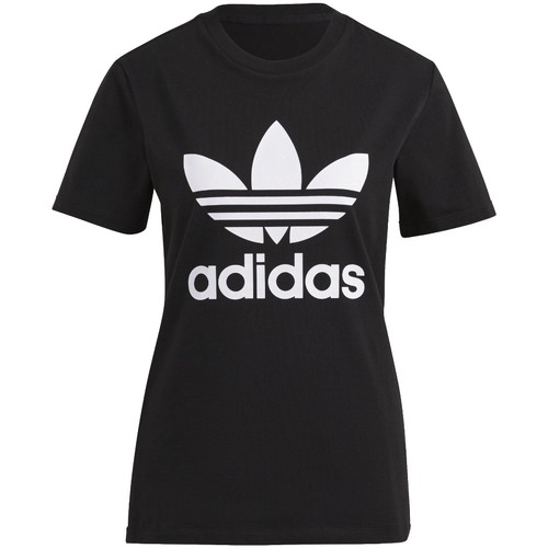 tekstylia Damskie T-shirty z krótkim rękawem adidas Originals adidas Adicolor Classics Trefoil Tee Czarny