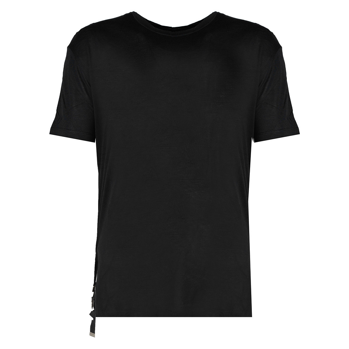 tekstylia Męskie T-shirty z krótkim rękawem Les Hommes LKT144 740U | Relaxed Fit Lyocell T-Shirt Czarny