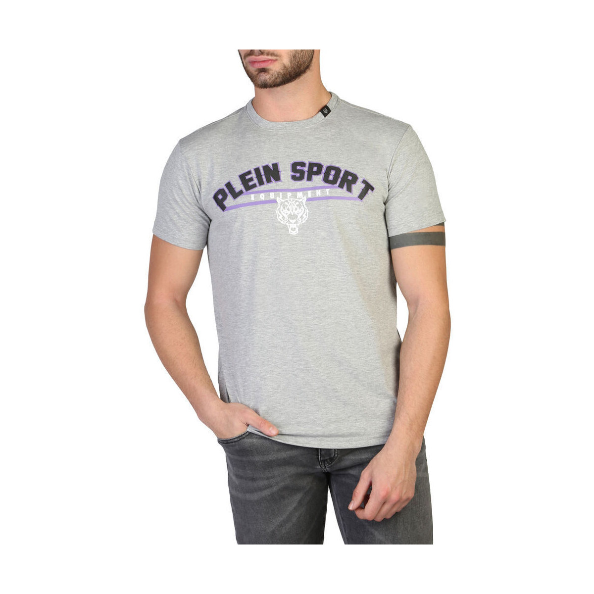 tekstylia Męskie T-shirty z krótkim rękawem Philipp Plein Sport - tips114tn Szary