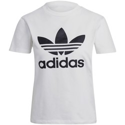 tekstylia Damskie T-shirty z krótkim rękawem adidas Originals adidas Adicolor Classics Trefoil Tee Biały