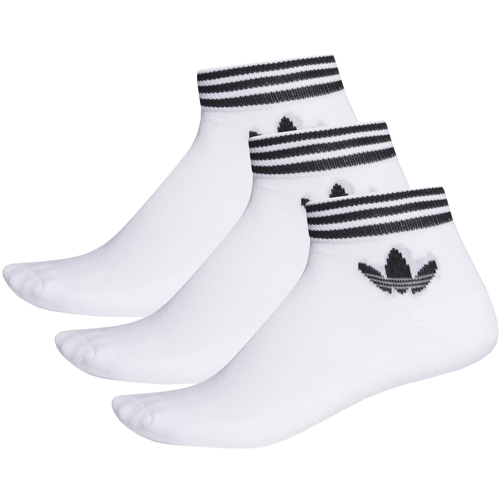 Bielizna Skarpetki sportowe  adidas Originals adidas Trefoil Ankle Socks 3 Pairs Biały