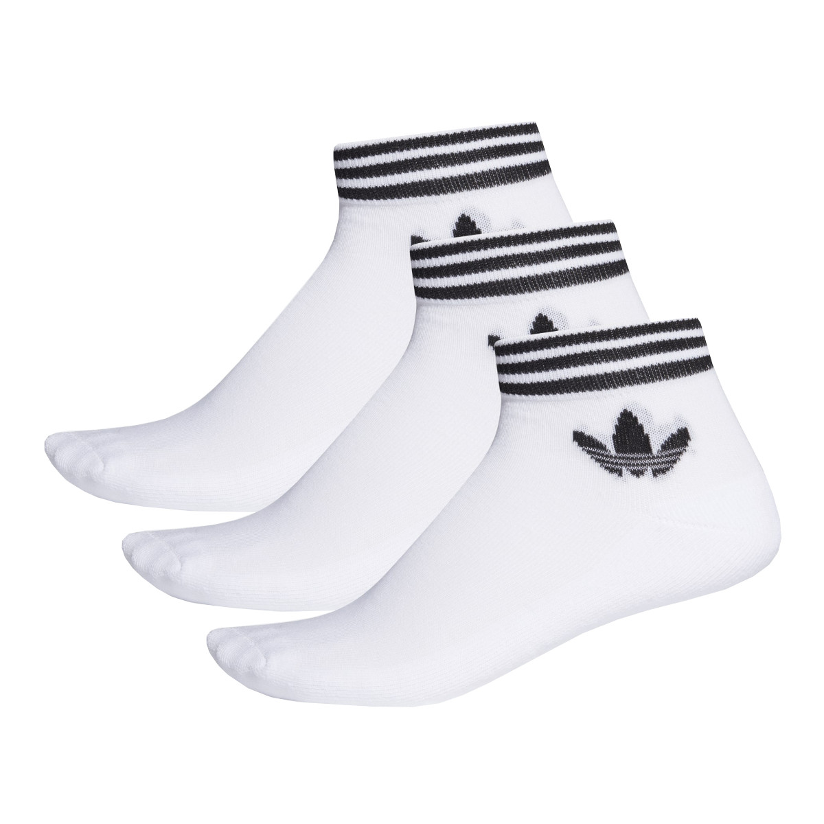 Bielizna Skarpetki sportowe  adidas Originals adidas Trefoil Ankle Socks 3 Pairs Biały