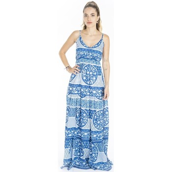 tekstylia Damskie Sukienki długie Isla Bonita By Sigris Długa Sukienka Midi. Niebieski