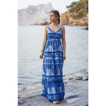 Isla Bonita By Sigris Długa Sukienka Midi. Niebieski