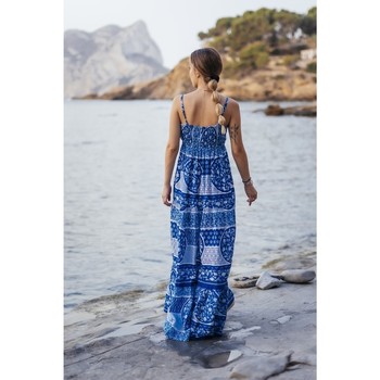 Isla Bonita By Sigris Długa Sukienka Midi. Niebieski