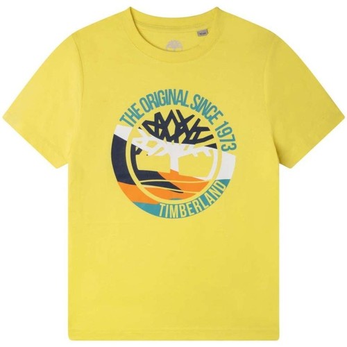 tekstylia Chłopiec T-shirty z krótkim rękawem Timberland  Żółty