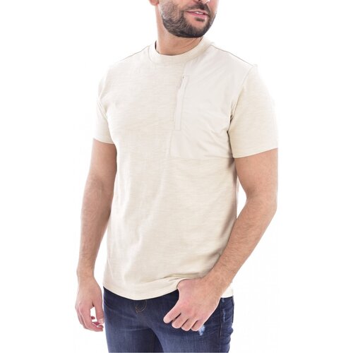 tekstylia Męskie T-shirty z krótkim rękawem Guess M1GP18 RA7O0 Beżowy