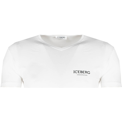 tekstylia Męskie T-shirty z krótkim rękawem Iceberg ICE1UTS02 Biały