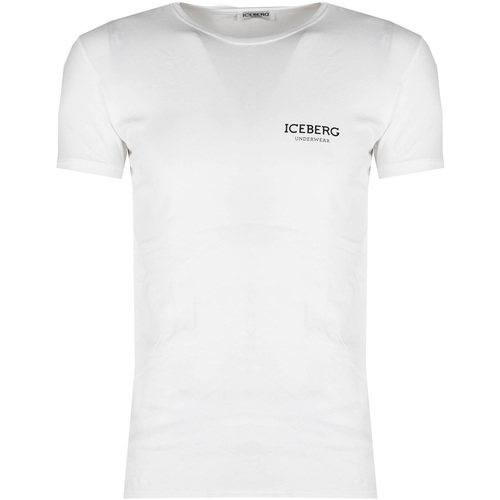 tekstylia Męskie T-shirty z krótkim rękawem Iceberg ICE1UTS01 Biały