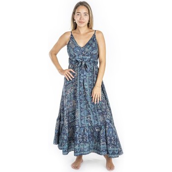 tekstylia Damskie Sukienki długie Isla Bonita By Sigris Długa Sukienka Midi. Niebieski